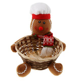 Max Christmas Gift Candy Storage Basket Home Party Table Decor Gingerbread Man