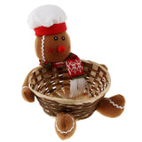 Max Christmas Gift Candy Storage Basket Home Party Table Decor Gingerbread Man