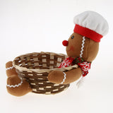 Max Christmas Gift Candy Storage Basket Home Party Table Decor Gingerbread Man