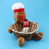 Max Christmas Gift Candy Storage Basket Home Party Table Decor Gingerbread Man
