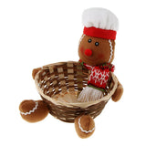 Max Christmas Gift Candy Storage Basket Home Party Table Decor Gingerbread Man