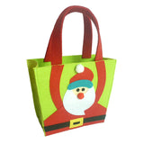 Christmas Gift Candy Bags Fabric Santa Snowman Tote Bags Xmas Holiday Gift