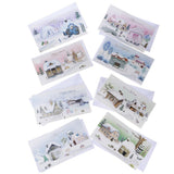Maxbell 8pcs/set Merry Christmas Greeting Cards With Envelopes Xmas Gift Cards D
