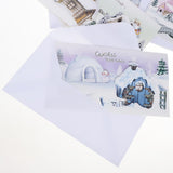 Maxbell 8pcs/set Merry Christmas Greeting Cards With Envelopes Xmas Gift Cards D
