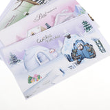 Maxbell 8pcs/set Merry Christmas Greeting Cards With Envelopes Xmas Gift Cards D
