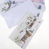 Maxbell 8pcs/set Merry Christmas Greeting Cards With Envelopes Xmas Gift Cards D