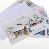 Maxbell 8pcs/set Merry Christmas Greeting Cards With Envelopes Xmas Gift Cards D