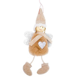 Christmas Angel Doll Hanging Tree Ornaments Pendant Home Decorations Khaki