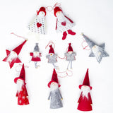 Maxbell 3pcs Christmas Red Hat Doll Xmas Tree Decor Hanging Ornaments Kids Gift Toys