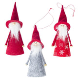 Maxbell 3pcs Christmas Red Hat Doll Xmas Tree Decor Hanging Ornaments Kids Gift Toys