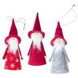 Maxbell 3pcs Christmas Red Hat Doll Xmas Tree Decor Hanging Ornaments Kids Gift Toys