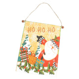 Christmas Santa Snowman Canvas Flag Hanging Flags Banner Christmas Decor C