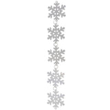 Maxbell 30pcs DIY Plastic Snowflake Christmas Pendants Xmas Hanging Decor Silver