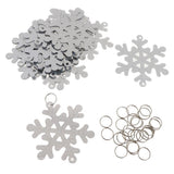Maxbell 30pcs DIY Plastic Snowflake Christmas Pendants Xmas Hanging Decor Silver