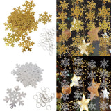 Maxbell 30pcs DIY Plastic Snowflake Christmas Pendants Xmas Hanging Decor Silver