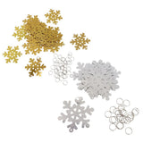 Maxbell 30pcs DIY Plastic Snowflake Christmas Pendants Xmas Hanging Decor Silver