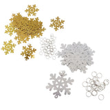 Maxbell 30pcs DIY Plastic Snowflake Christmas Pendants Xmas Hanging Decor Silver