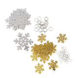 Maxbell 30pcs DIY Plastic Snowflake Christmas Pendants Xmas Hanging Decor Silver