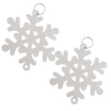 Maxbell 30pcs DIY Plastic Snowflake Christmas Pendants Xmas Hanging Decor Silver