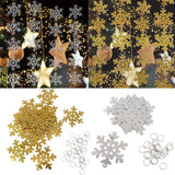 Maxbell 30pcs DIY Plastic Snowflake Christmas Pendants Xmas Hanging Decor Silver