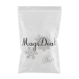 Maxbell 30pcs DIY Plastic Snowflake Christmas Pendants Xmas Hanging Decor Silver