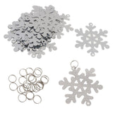 Maxbell 30pcs DIY Plastic Snowflake Christmas Pendants Xmas Hanging Decor Silver