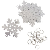 Maxbell 30pcs DIY Plastic Snowflake Christmas Pendants Xmas Hanging Decor Silver