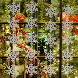 Maxbell 30pcs DIY Plastic Snowflake Christmas Pendants Xmas Hanging Decor Silver