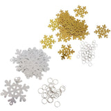 Maxbell 30pcs DIY Plastic Snowflake Christmas Pendants Xmas Hanging Decor Silver