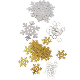Maxbell 30pcs DIY Plastic Snowflake Christmas Pendants Xmas Hanging Decor Silver
