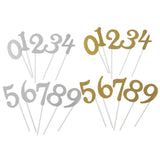 Maxbell Glitter 0-9 Cupcake Picks Cake Topper Birthday Anniversary Decoration Gold