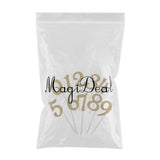 Maxbell Glitter 0-9 Cupcake Picks Cake Topper Birthday Anniversary Decoration Gold