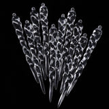 10Pcs Clear Acrylic Icicles Ornaments Christmas Tree Hanging Decorations