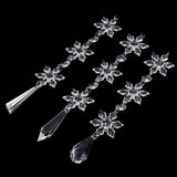 Acrylic Clear Snowflake Pendant Hanging Bead Curtain Wedding Decoration, Pack of 3