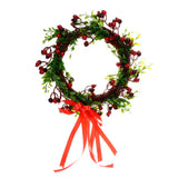 Maxbell Simulation Red Berries Leaves Flower Wreath Ring Xmas Home Door Wall Decor