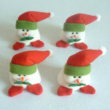 4pcs Christmas Chair Foot Cover Foot Sleeve Protector Xmas Decor Snowman