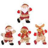 Maxbell Christmas Holiday Ornaments Plush Doll Christmas Tree Hanging Decor Santa