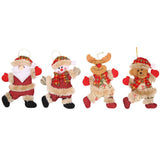 Maxbell Christmas Holiday Ornaments Plush Doll Christmas Tree Hanging Decor Santa