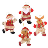 Maxbell Christmas Holiday Ornaments Plush Doll Christmas Tree Hanging Decor Santa