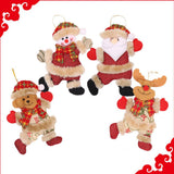 Maxbell Christmas Holiday Ornaments Plush Doll Christmas Tree Hanging Decor Santa