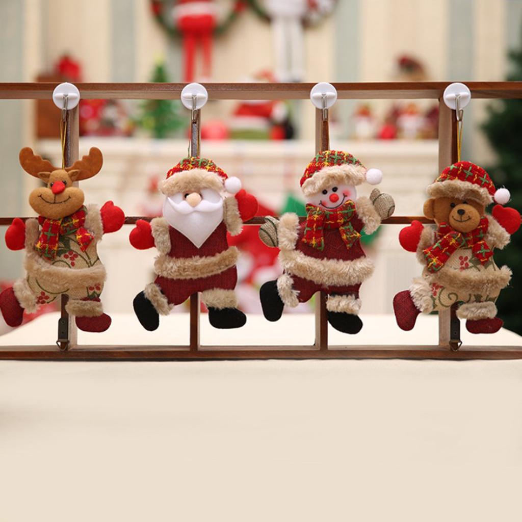 Maxbell Christmas Holiday Ornaments Plush Doll Christmas Tree Hanging Decor Bear