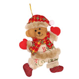 Maxbell Christmas Holiday Ornaments Plush Doll Christmas Tree Hanging Decor Bear