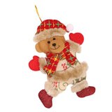 Maxbell Christmas Holiday Ornaments Plush Doll Christmas Tree Hanging Decor Bear