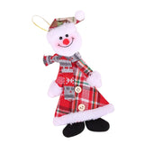 Christmas Plush Hanging Xmas Dolls for Christmas Tree Hanging Decor Snowman