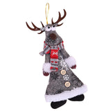 Christmas Plush Hanging Xmas Dolls for Christmas Tree Hanging Decor Elk