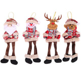 Christmas Holiday Decoration Long Leg Plush Doll Christmas Ornaments Santa