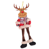 Christmas Holiday Decoration Long Leg Plush Doll Christmas Ornaments Elk