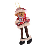 Christmas Holiday Decoration Long Leg Plush Doll Christmas Ornaments Bear