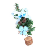 Mini Christmas Tree Wooden Base Christmas Table Centerpiece Decoration B