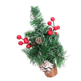 Mini Christmas Tree Wooden Base Christmas Table Centerpiece Decoration C